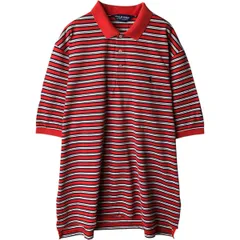 古着 ラルフローレン Ralph Lauren POLO GOLF ポロゴルフ 半袖 ボーダー ポロシャツ メンズXL相当/eaa637474