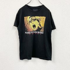 NARUTO 나루토 반소매 애니메이션 프린트 T셔츠 캐릭터 T 블랙 블랙 M사이즈 헌옷[가격 인하 교섭 OK!]