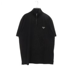 プラダ ジップアップポロシャツ 黒 - メルカリ