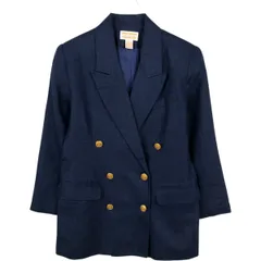 古着 ブルックスブラザーズ Brooks Brothers ピークドラペル ダブルブレスト 紺ブレザー テーラードジャケット レディースM相当/eaa640197のサムネイル