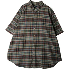 古着 ラルフローレン Ralph Lauren CLASSIC FIT 半袖 ボタンダウン チェックシャツ メンズXXL相当/eaa640906