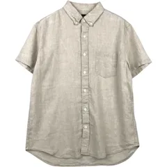 古着 ジェイクルー J.Crew 半袖 リネン ボタンダウンシャツ メンズL相当/eaa632117