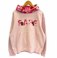ア ベイシング エイプ A BATHING APE ABC CAMO LOGO WITH BABY LISA PULLOVER HOODIE ピンクカモ フーディー 002PPL702301L パーカ ピンク Mサイズ 101MT-6258