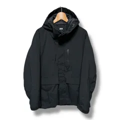 UNIQLO ユニクロ ハイブリッド ダウンパーカー アウター ダウンジャケット 長袖 防寒 フーテッドコート ドローコード メンズ サイズM ブラック 冬 42 No.K1944