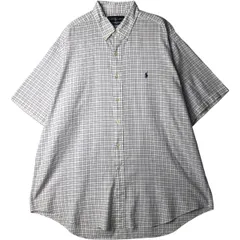 古着 ラルフローレン Ralph Lauren BLAKE 半袖 ボタンダウン チェックシャツ メンズXL相当/eaa640903