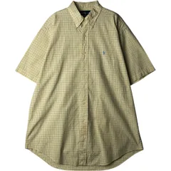 古着 ラルフローレン Ralph Lauren CLASSIC FIT 半袖 ボタンダウン チェックシャツ メンズL相当/eaa640692