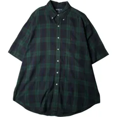 古着 ラルフローレン Ralph Lauren BLAKE 半袖 ボタンダウン チェックシャツ メンズXL相当/eaa640680