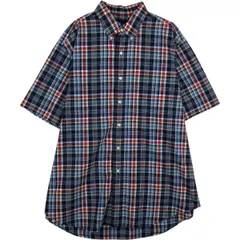古着 ラルフローレン Ralph Lauren CLASSIC FIT 半袖 ボタンダウン チェックシャツ メンズXL相当/eaa641130