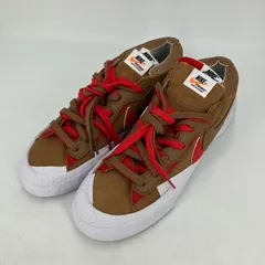 【イオン広店】 中古 NIKE | ナイキ スニーカー SACAI × NIKE BLAZER LOW dd1877-200 ブラウン 27.5cm 【126】