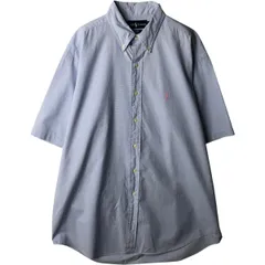 古着 ラルフローレン Ralph Lauren BLAKE 半袖 ボタンダウン チェックシャツ メンズL相当/eaa637737