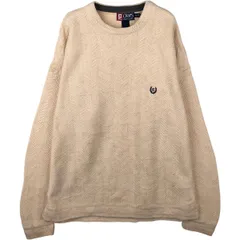 古着 ラルフローレン Ralph Lauren CHAPS チャップス ヘリンボーン コットンニットセーター メンズXL相当/eaa637137