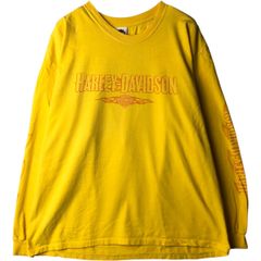古着 00年代 ハーレーダビッドソン Harley-Davidson Hanes BEEFY-T トライバル モーターサイクル ロングTシャツ ロンT USA製/eaa638080
