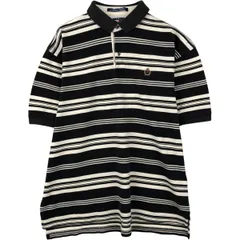 古着 90年代 トミーヒルフィガー TOMMY HILFIGER マルチボーダー 半袖 ボーダー ポロシャツ メンズL相当/eaa635242
