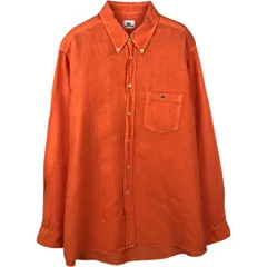古着 ラコステ LACOSTE REGULAR FIT 長袖 リネン ボタンダウンシャツ メンズL相当/eaa637841