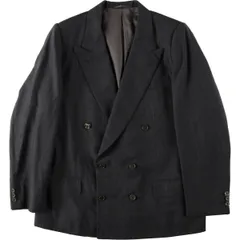 古着 バーバリー Burberry's DAVIDE CENCI チェック柄 ピークドラペル ダブルブレスト ウールテーラードジャケット イタリア製/evb034275