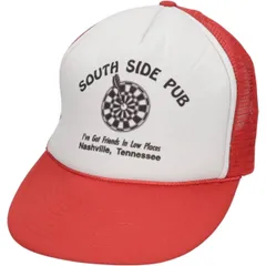 古着 COBRA CAPS SOUTH SIDE PUB トラッカーキャップ アドバタイジング メッシュキャップ フリーサイズ相当/gaa006885