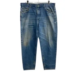 メキシコ製 Carhartt デニムパンツ W40 ブルー カーハート ジップアップ ビッグサイズ コインポケット デニム ジーンズ 2605-266