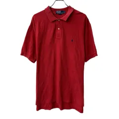 90s Polo by Ralph Lauren 半袖 ポロシャツ 2XL レッド ポロラルフローレン ハーフボタン ワンポイント ポニー刺繍 90年代 夏物 a805-5389