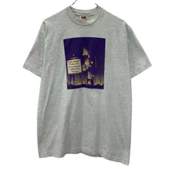 90s USA製 FRUIT OF THE LOOM 半袖 プリントTシャツ L グレー フルーツオブザルーム プルオーバー 90年代 演劇 夏物 a805-5418