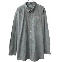 L.L.Bean 長袖 無地シャツ 3XL グレー エルエルビーン ボタンダウン ロゴ刺繍 ワンポイント 胸ポケット 長袖シャツ 春物 a805-5428のサムネイル