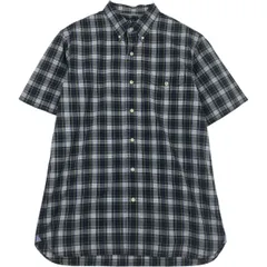 古着 ラルフローレン Ralph Lauren CUSTOM FIT 半袖 ボタンダウン チェックシャツ メンズM相当/eaa637738