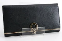 Salvatore Ferragamo サルヴァトーレフェラガモ Long Wallet 長財布 フラップ型 ブラック 黒 レディース 女性のサムネイル