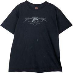 古着 00年代 ハーレーダビッドソン Harley-Davidson 鷲柄 イーグル柄 星条旗柄 モーターサイクル バイクTシャツ メンズXL相当/eaa637004