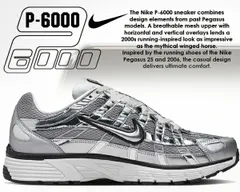 ナイキ P6000 NIKE P-6000 metallic silver cn0149-001 スニーカー メタリックシルバー グレー ブラックのサムネイル