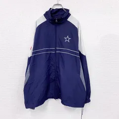 Dunbrooke　フルジップジャケット　ウインドブレーカー　紺　ネイビー　XLサイズ　古着【値引き交渉OK！】のサムネイル