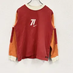 00s　NIKE　ナイキ　スウェット/トレーナー　スウッシュ　ヴィンテージ　赤　レッド　オレンジ　Lサイズ　古着【値引き交渉OK！】