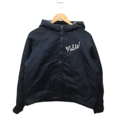 ナイキ NIKE リバーシブル ボアジャケット フーディー ジップアップ ネイビー グレー S ■IBO96