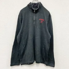 Champion　チャンピオン　ハーフジップスウェット/トレーナー　刺繍ロゴ　ワンポイント　現行　黒　ブラック　Lサイズ　古着【値引き交渉OK！】