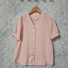 レリアン＊ストレッチサテン とろみ感フレンチスリーブブラウス - メルカリ