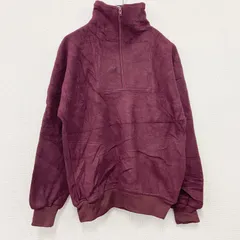 ～90s　Chalk Line　ハーフジップフリースジャケット/ボアジャケット　ヴィンテージ　ワインレッド　Sサイズ　古着【値引き交渉OK！】