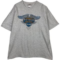 古着 00年代 ハーレーダビッドソン Harley-Davidson 鷲柄 イーグル柄 モーターサイクル バイクTシャツ USA製 メンズXXL相当/eaa636938