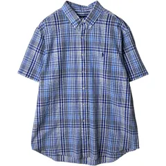 古着 ラルフローレン Ralph Lauren 半袖 ボタンダウン チェックシャツ メンズXL相当/eaa637751