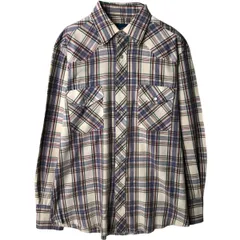 古着 ~90年代 ラングラー Wrangler WESTERN SHIRTS チェック柄 長袖 ウエスタンシャツ レディースL相当 ヴィンテージ/eaa637812のサムネイル