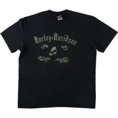 古着 00年代 ハーレーダビッドソン Harley-Davidson ドクロ柄 スカル柄 モーターサイクル バイクTシャツ メンズXL相当/eaa637596