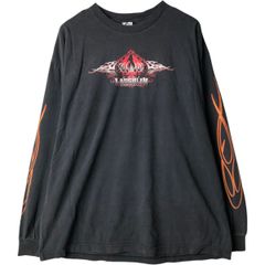 古着 00年代 アルスタイル ALSTYLE ファイヤーパターン モーターサイクル ロングTシャツ ロンT メンズXXL相当/eaa638110