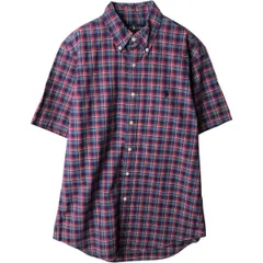 古着 ラルフローレン Ralph Lauren POLO RALPH LAUREN CUSTOM FIT 半袖 ボタンダウン チェックシャツ メンズM相当/eaa637718