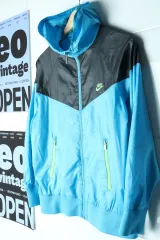W(L) NIKE ジップアップ ウィンドブレーカー アウター ジャケット 修理完了 ウィンドランナー-757Cのサムネイル