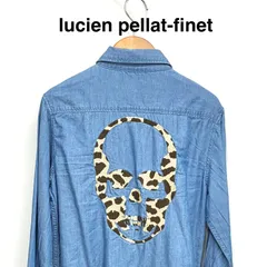 【ルシアンペラフィネ lucien pellat-finet】長袖 スカル刺繍シャツ ダンガリーシャツ インディゴのサムネイル