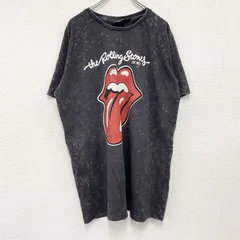 The Rolling Stones　ローリングストーンズ　半袖プリントTシャツ　バンドT　黒　ブラック　XLサイズ　古着【値引き交渉OK！】