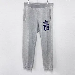 adidas　アディダス　スウェットパンツ　イージーパンツ　デカロゴ　トレフォイルロゴ　灰色　グレー　　古着【値引き交渉OK！】