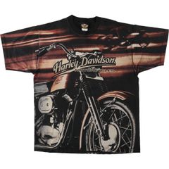 古着 ハーレーダビッドソン Harley-Davidson 総柄 モーターサイクル バイクTシャツ メンズXL相当/eaa637059