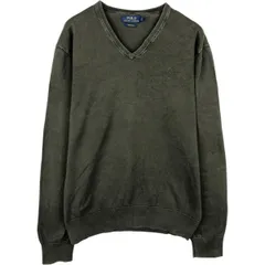 古着 ラルフローレン Ralph Lauren POLO RALPH LAUREN Vネック ピマコットンニットセーター メンズM相当/eaa637208