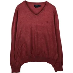 古着 ラルフローレン Ralph Lauren POLO RALPH LAUREN Vネック ピマコットンニットセーター メンズXXL相当/eaa637210