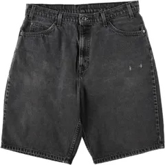 古着 リーバイス Levi's 550 RELAXED FIT ブラックデニムショーツ ハーフパンツ メンズw36相当/eaa637120