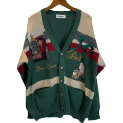 【中古】　ICEBERG　カーディガンセーター　長袖　ニット　Vネック　フルボタン　刺しゅう　イタリア製　古着　/1156のサムネイル