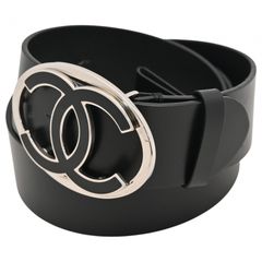 CHANEL ブラック ダブルCCロゴ ベルト CHANEL ブラック ダブルCCロゴ ベルト - メルカリ